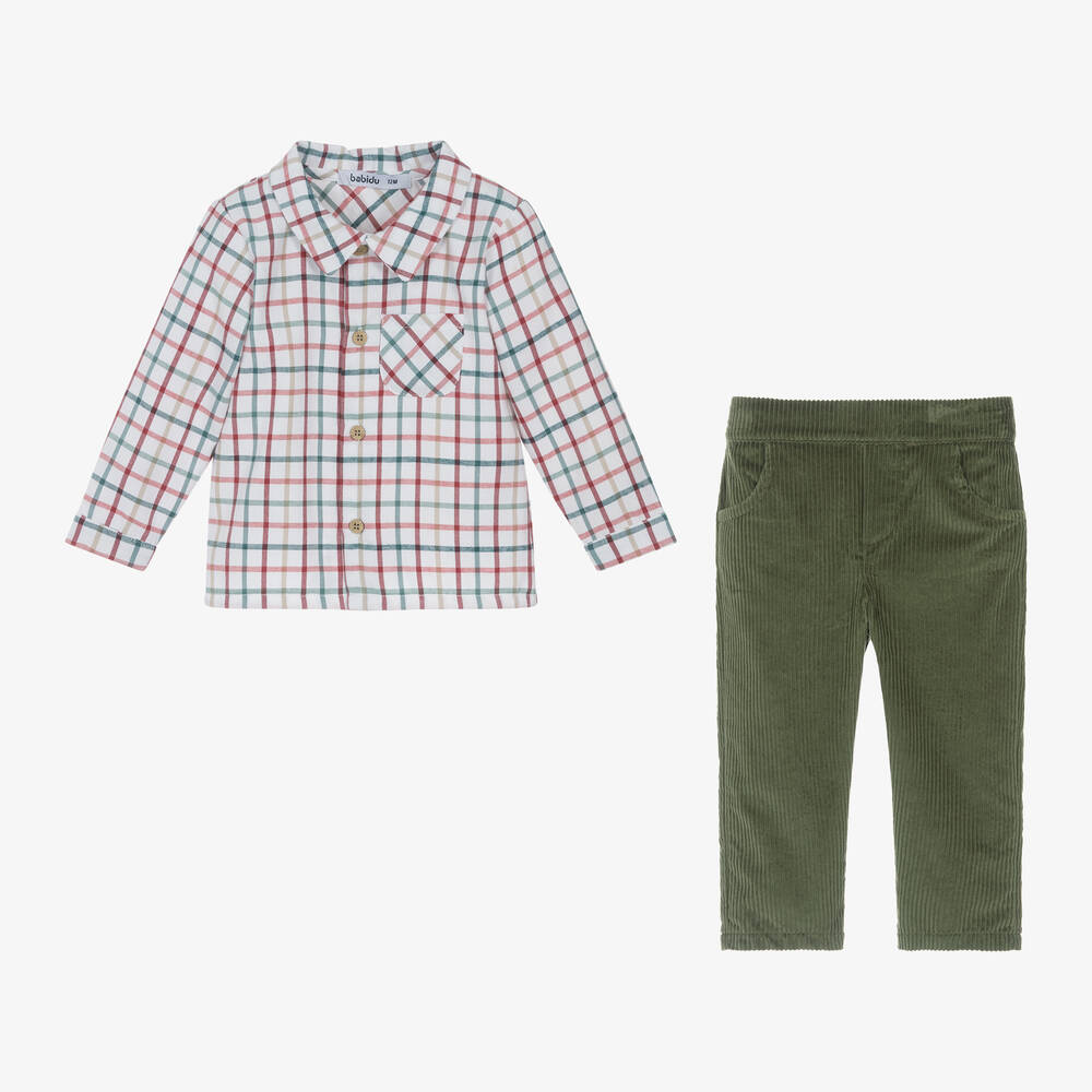 Conjunto Camisa Manga Larga y Pantalon Verde Pino Acacia